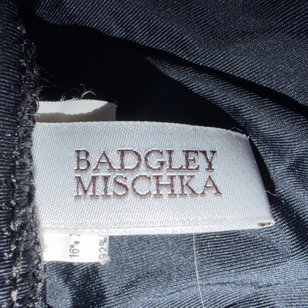 Badgley Mischka Black Ruched One-Piece Swimsuit - Picture 5 of 6